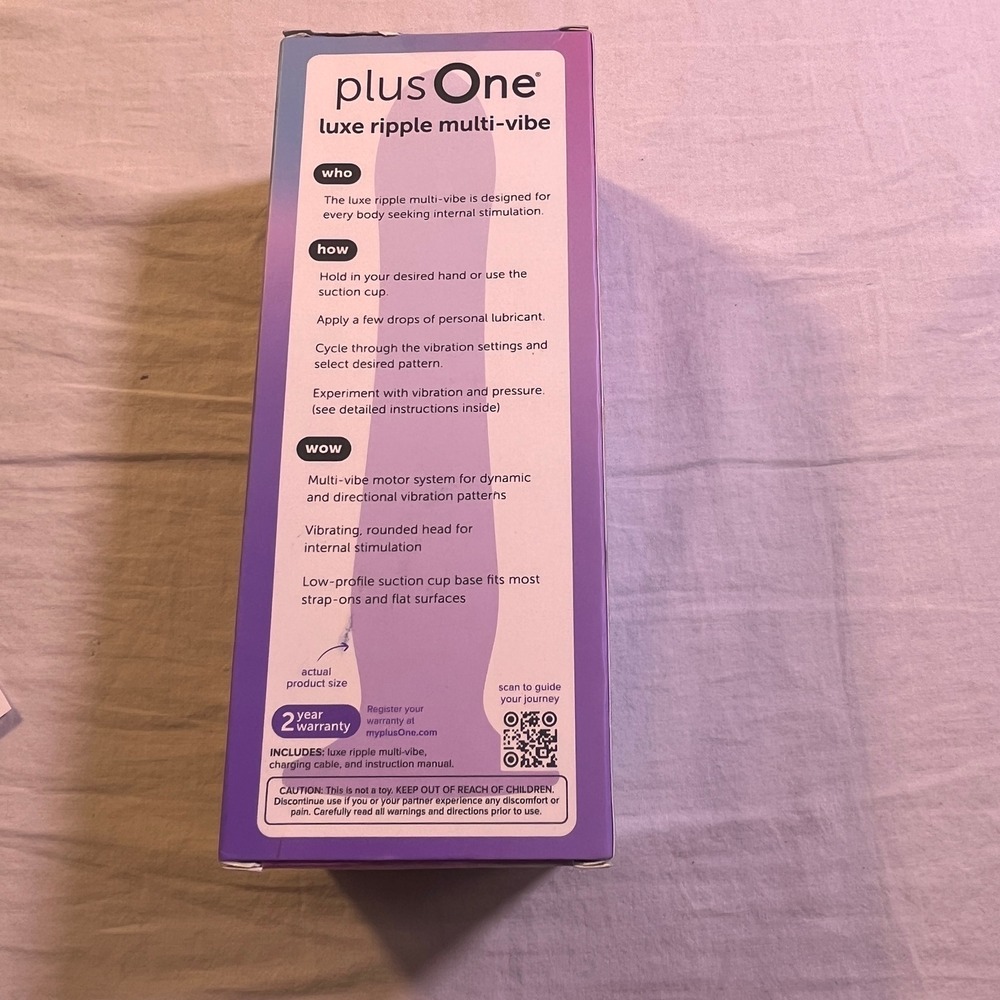 plusOne Luxe Ripple Multi-Vibe Women Yellow NEW 10 Settings Suction Base - Picture 6 of 6